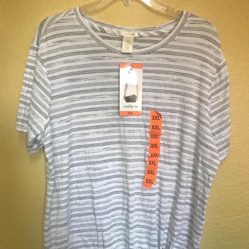 Matty M Women's 3/4 Sleeve Knot Top Shirt